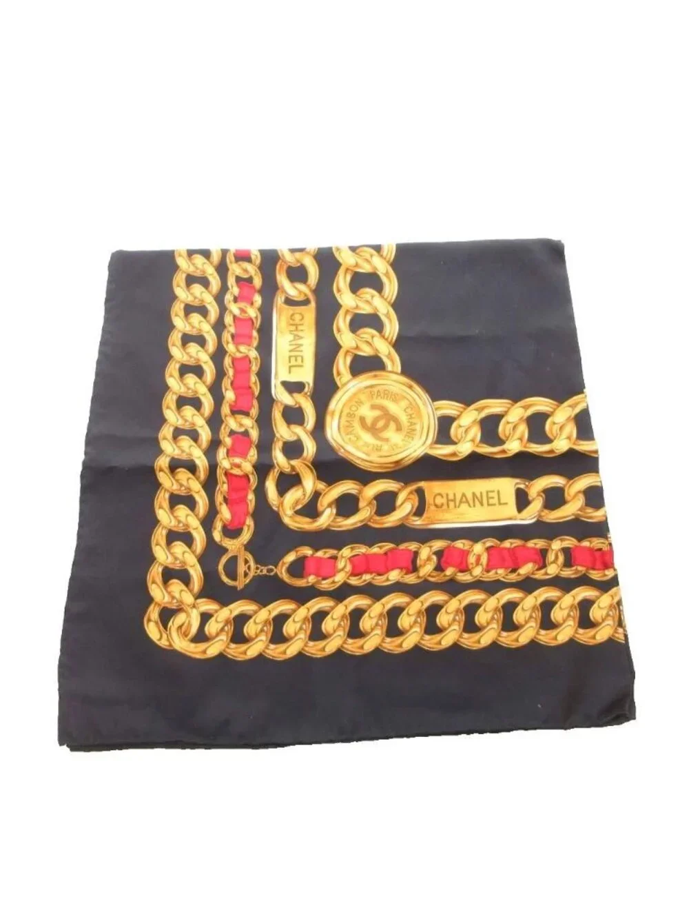 CHANEL name scarf